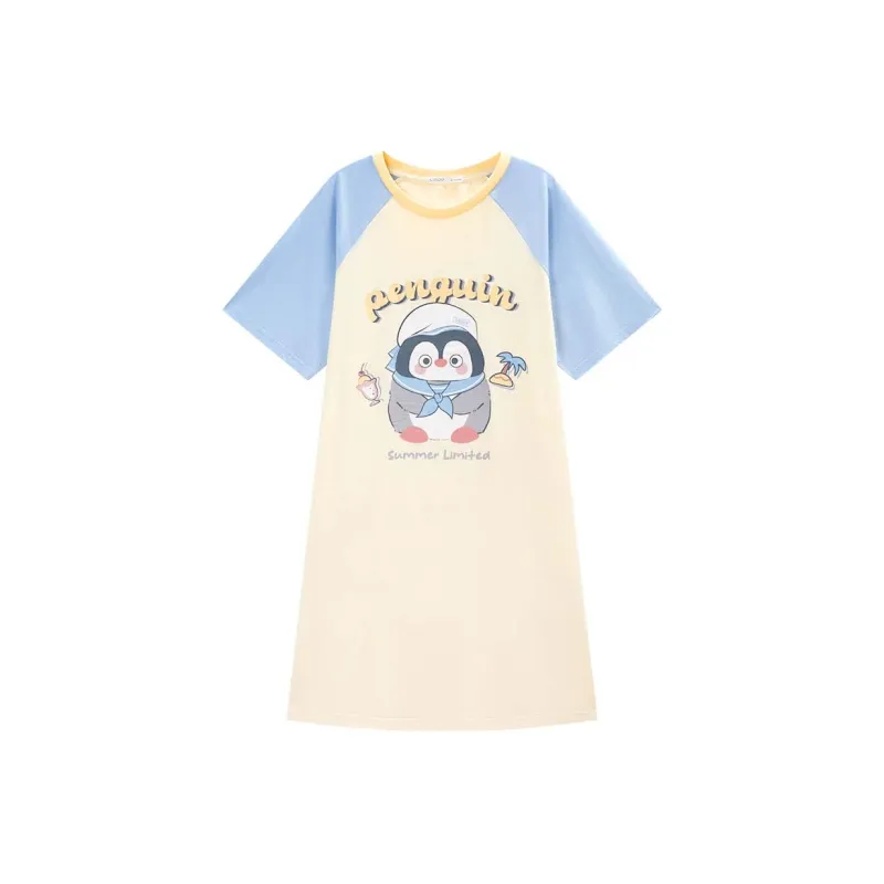 GUKOO Nightgown Women's Cream Yellow-0