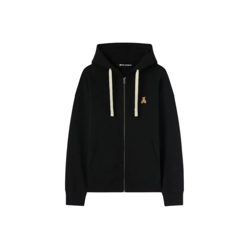 PALM ANGELS Bear In Mind Zipped Hoodie-0