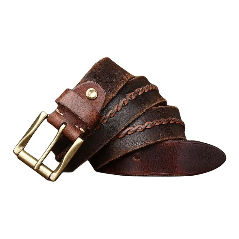 JEANSWEST Cow Leather Belts Men's 3.8cm-3