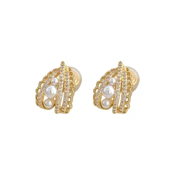 NATURALLYJOJO Zircon Clip On Earrings Women's