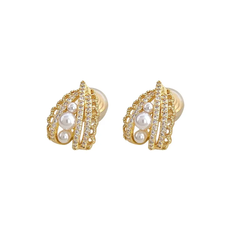 NATURALLYJOJO Zircon Clip On Earrings Women's-0