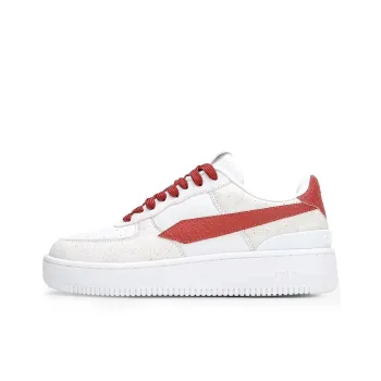 GLO BULL Abrasion Resistant Breathable Height Increasing Low Top Skateboard Shoes Unisex White Red