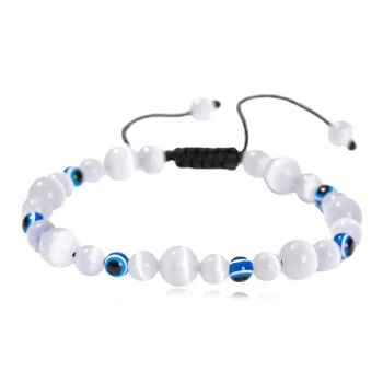 D.K.X Glass Cat Eye Jade Bracelets Unisex