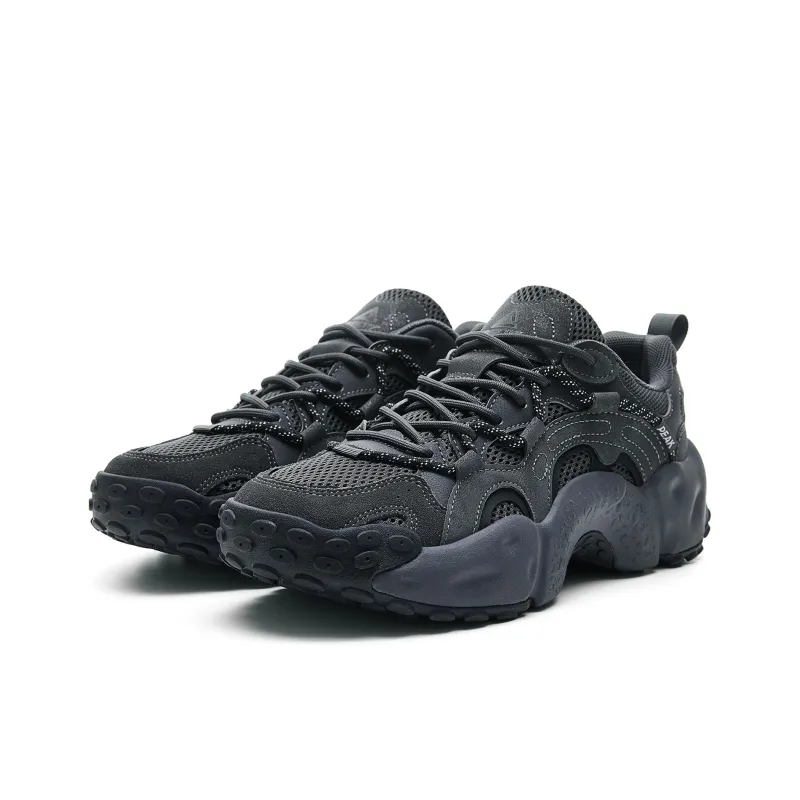 PEAK Taichi Bagel Shoes Abrasion Resistant Height Increasing Rebound Low Top Casual Shoes Men's Dark Gray-2