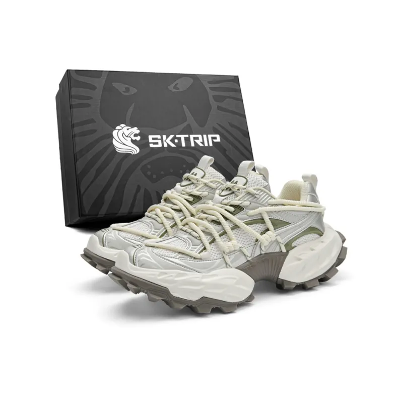 SK.TRIP Tantoo Pro Cushioning, Breathable, Supportive Low Top Chunky Sneakers Men's-1