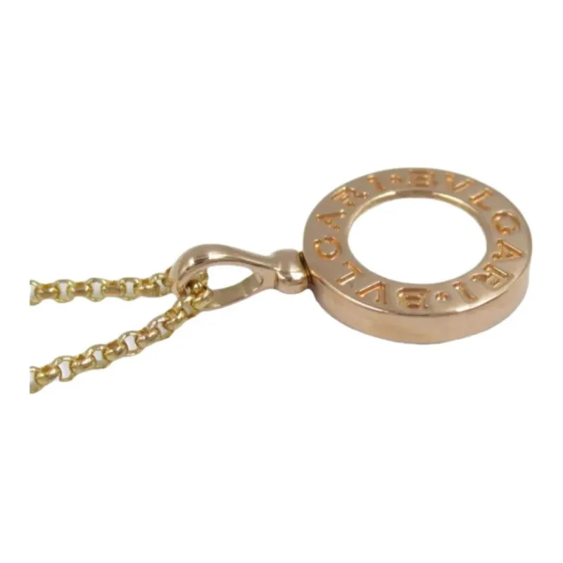 BVLGARI 2010s 18K Rose Gold Mother Of Pearl Necklace-5