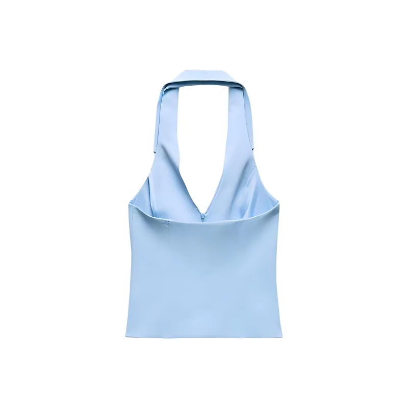 ZARA Tank Tops Women's Blue-1