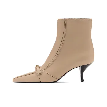 MANGO Ankle Boots 6cm Women's Beige