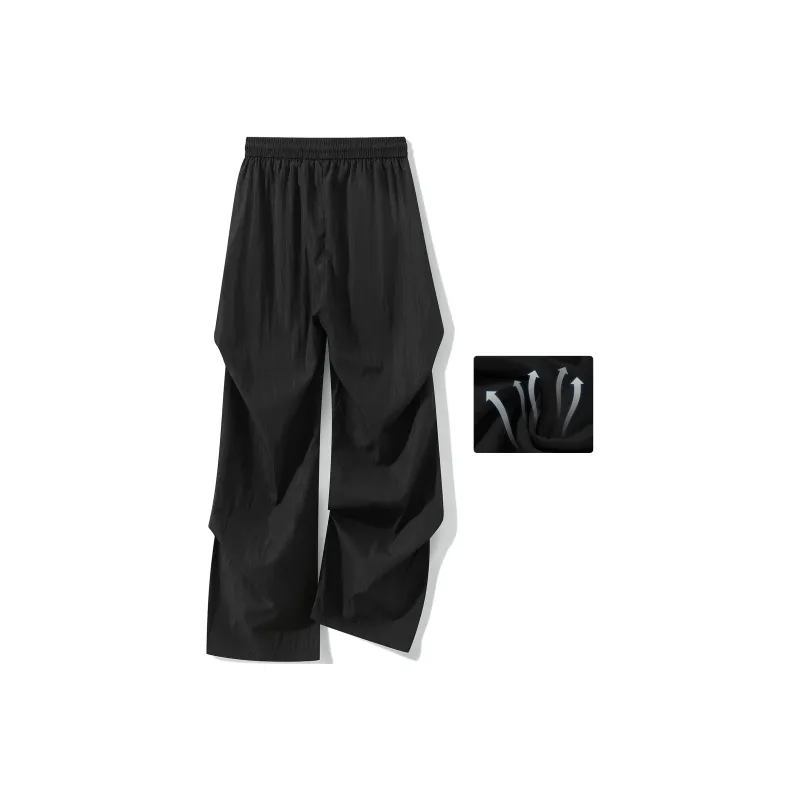 SOIE Cargo Pants Unisex Pink [Summer Cool Ice Silk Material]-9