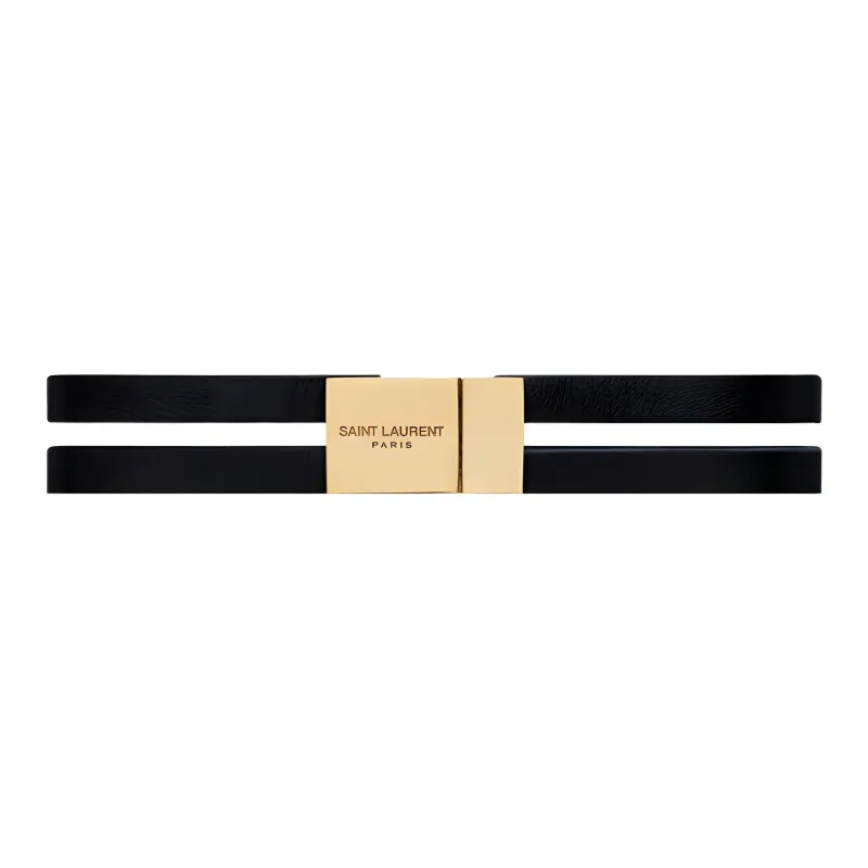 SAINT LAURENT Cassandre Ysl Logo Plaque Bracelet-3