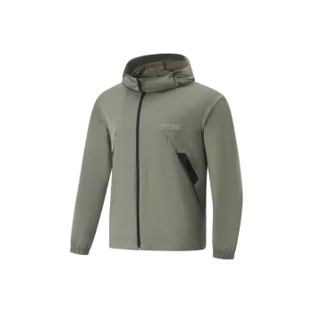 LiNing Breathable UV Protection Sun Protection Clothing Men's Tea Green