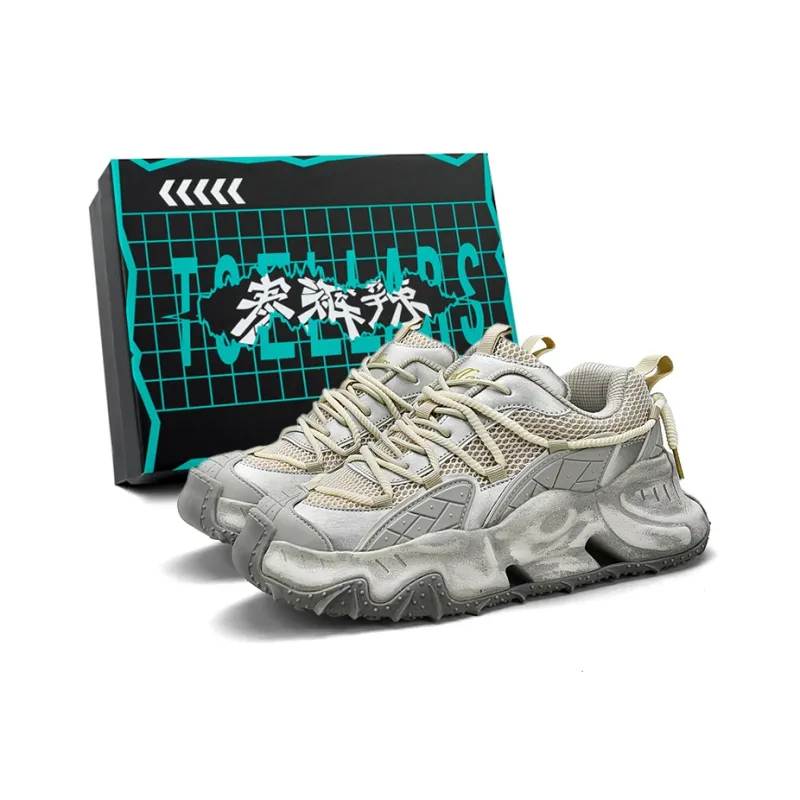 TCELLARS Cushioning Abrasion Resistant Lightweight Height Increasing Mat Low Top Chunky Sneakers Unisex-0