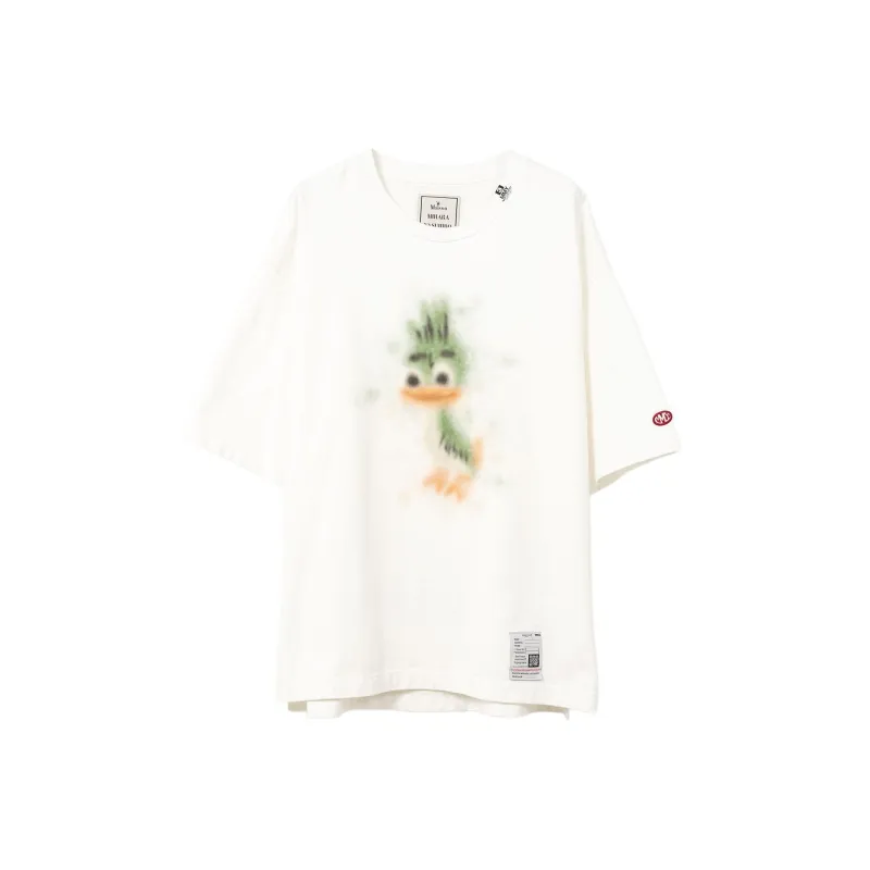 Maison Mihara Yasuhiro Leon print Distressed T shirt-0