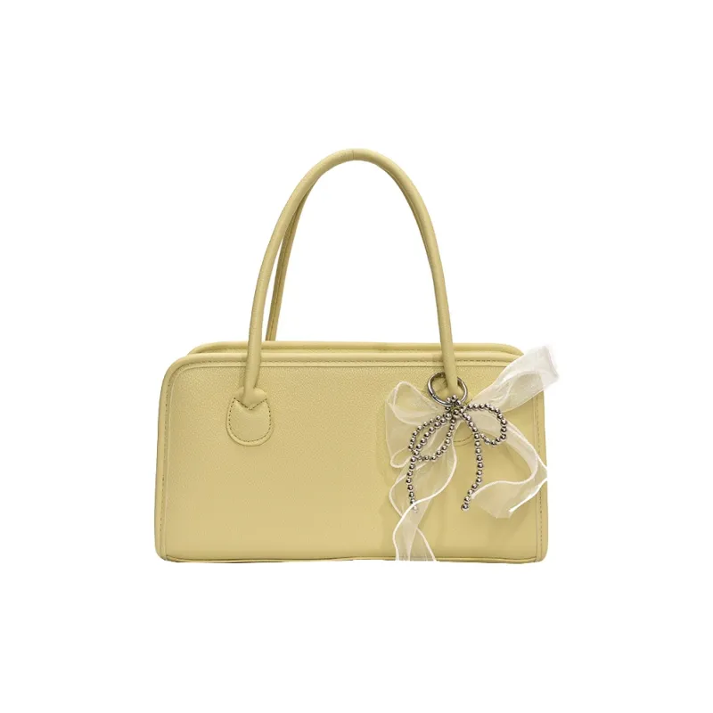 XIANGSU PU One Shoulder Handbags Women's White/Black/Yellow/Pink-12