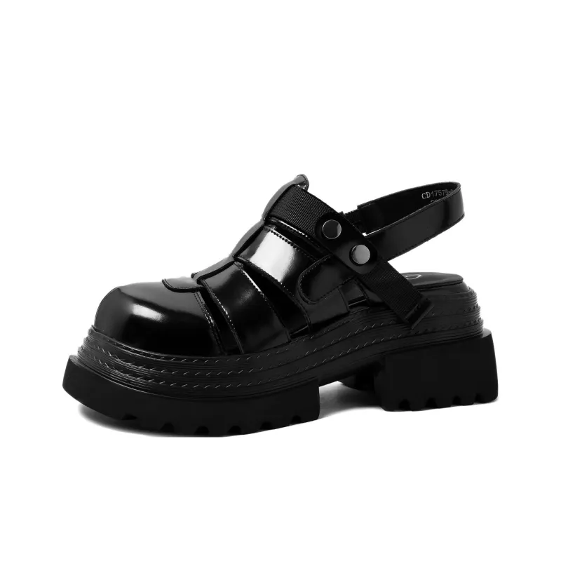 CAMEIDO Roman Sandals Women's Black-1
