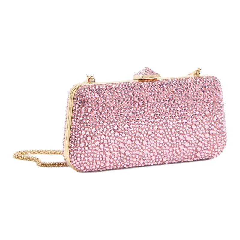 Valentino GARAVANICARRY SECRETS Rhinestone One Shoulder Clutch Regular Women's Light Pink-1