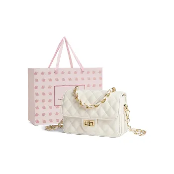 CORALDAISY Synthetic Leather Shoulder Bag, Crossbody Bag, Handbag Regular Women's White Glutinous Rice