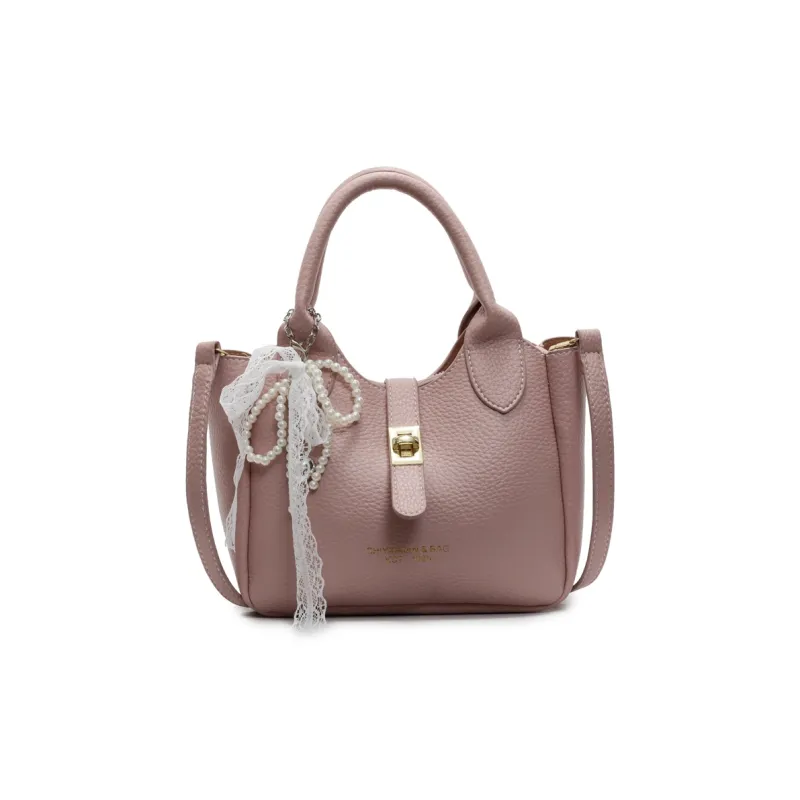 Single Warehouse PU Shoulder Bag, Crossbody Bag, Handbag Regular Women's Blue/Ecru/Pink/Black-12