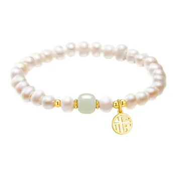CHINA GOLD Bracelets White Jade/Pale Greenish White Jade Women's