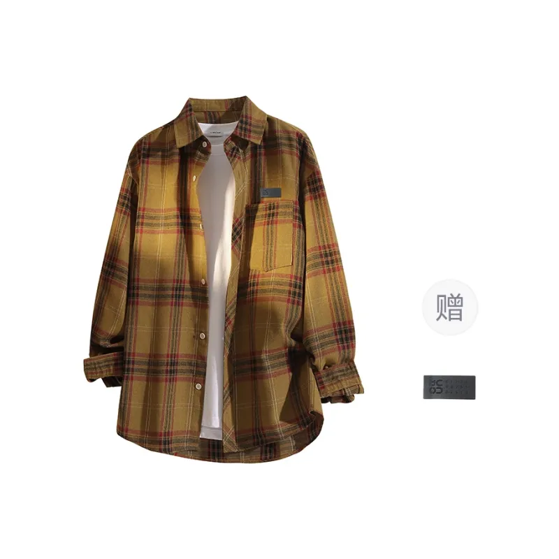 YOSICIL Shirt Unisex Yellow Plaid-0