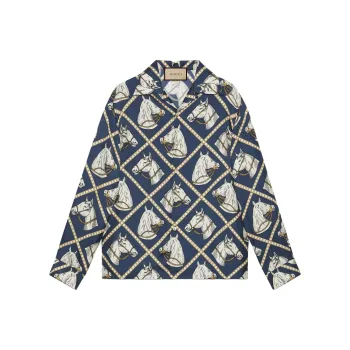GUCCI Shirts Men Blue