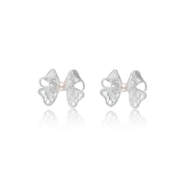 May10th S925 Sterling Silver Stud, Pearl Stud Earrings Women's-0