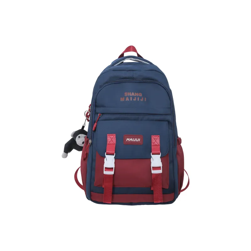 Tong Tong Rabbit Nylon Backpack Unisex Black/Blue/White/Red/Khaki-11