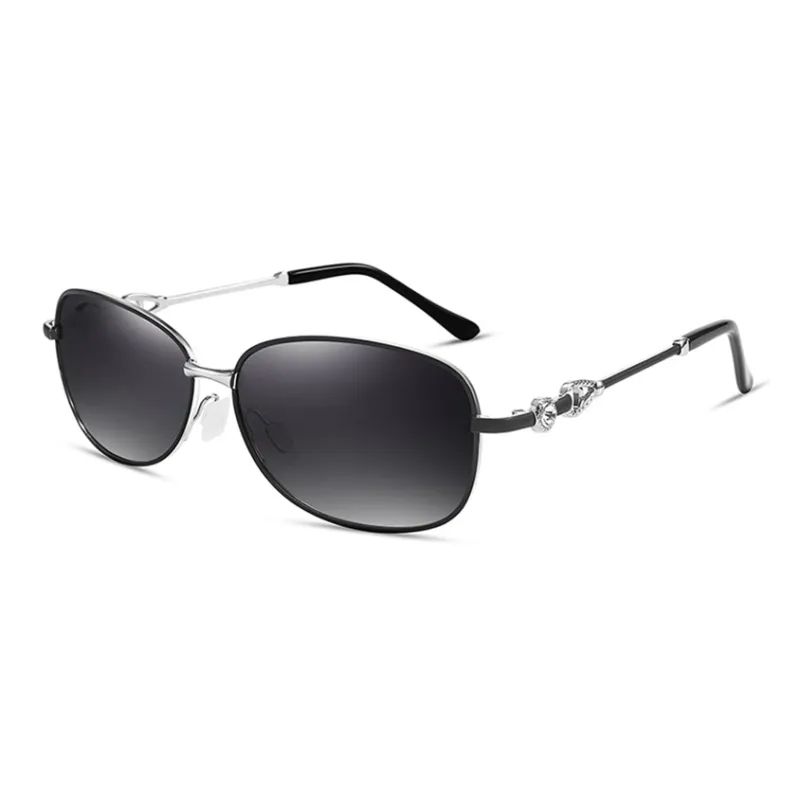 PRETTYALLUSION Metal Oval Sunglasses Women's-4