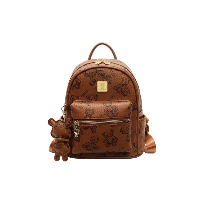 Yalu PU Backpack Women's White/Black/Pink/Brown-21