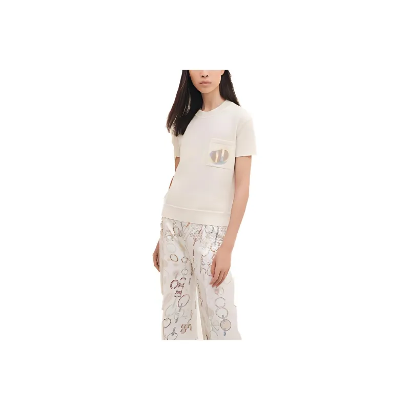 HERMES T Shirts Women's White-2
