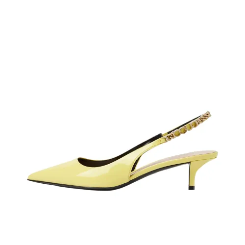 GUCCI Signoria Slim Heel High Heels 4.5cm Women's Yellow
