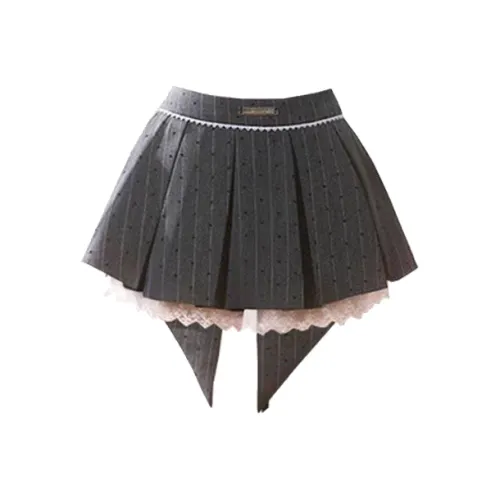 EOEI Casual Short Skirts Women's Dark Gray