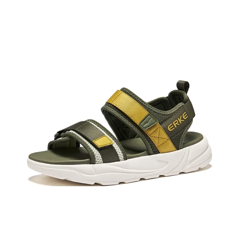 Erke Chasing Waves Beach Sandals Men's Dusty Pine Green Dome Gray Green-2