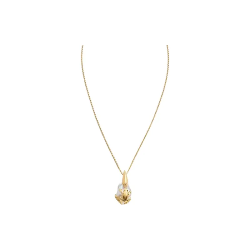 Bottega Veneta 18K Gold Plated Necklaces Women's Gold-2