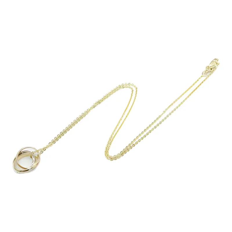 Cartier 2010s 18k Gold Baby Trinity Diamond Necklace-2