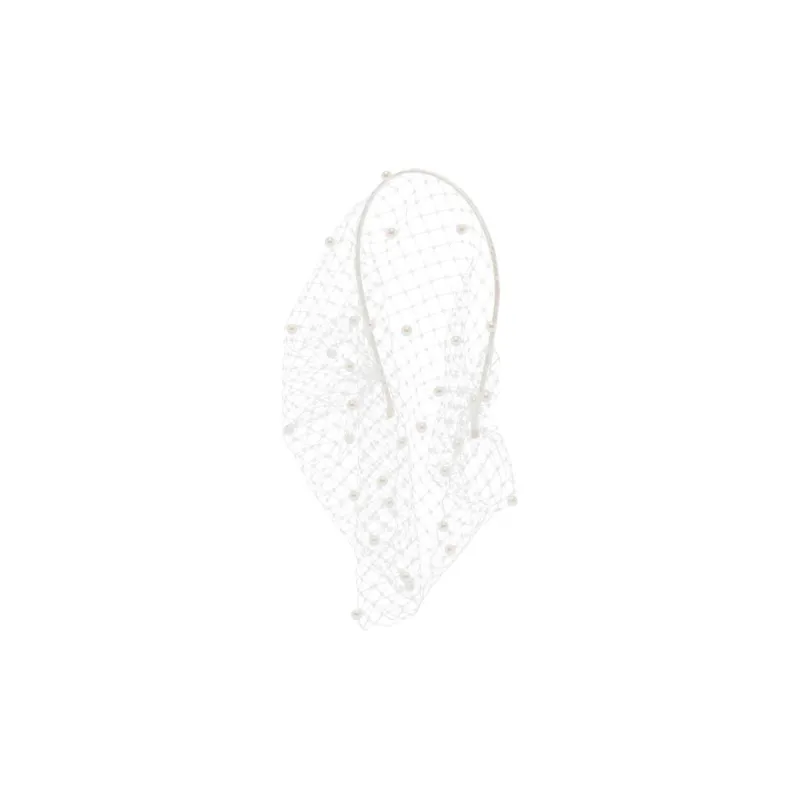 Jennifer Behr Nylon, Silk, Pearl Hair Accessories Women's White-0