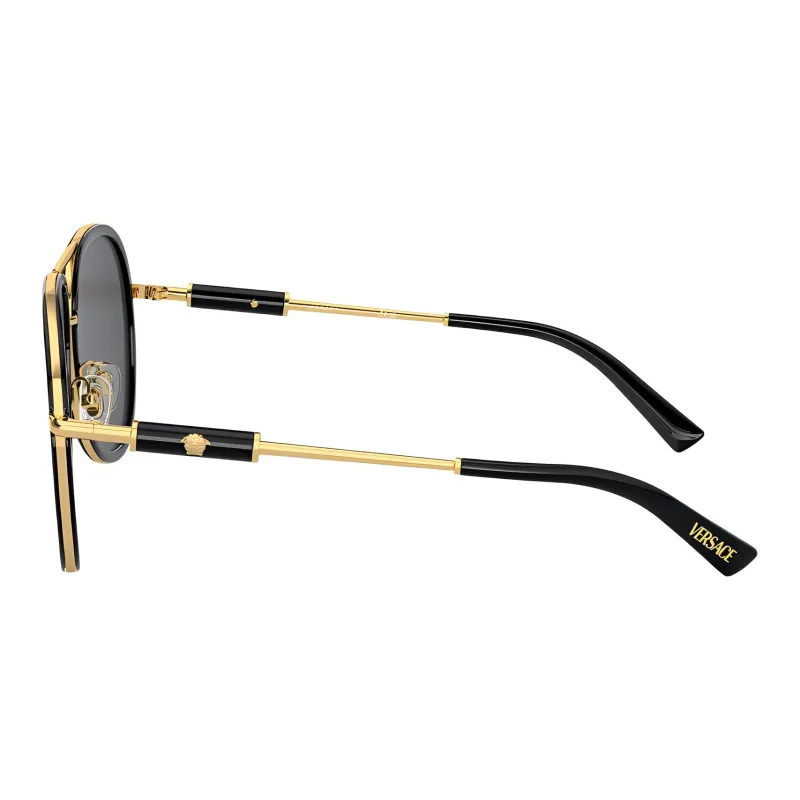 VERSACE Metal Aviator Sunglasses Unisex Black-2