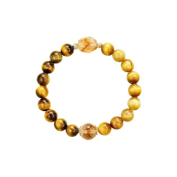 ZHOUBAIFU Tiger's Eye Stone Bracelets Men's