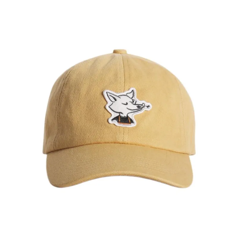 Maison Kitsune Cotton Baseball Caps Unisex Yellow-1