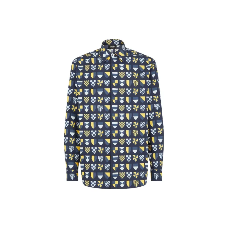 FENDI Graphic Printed Long Sleeved Shirt-0
