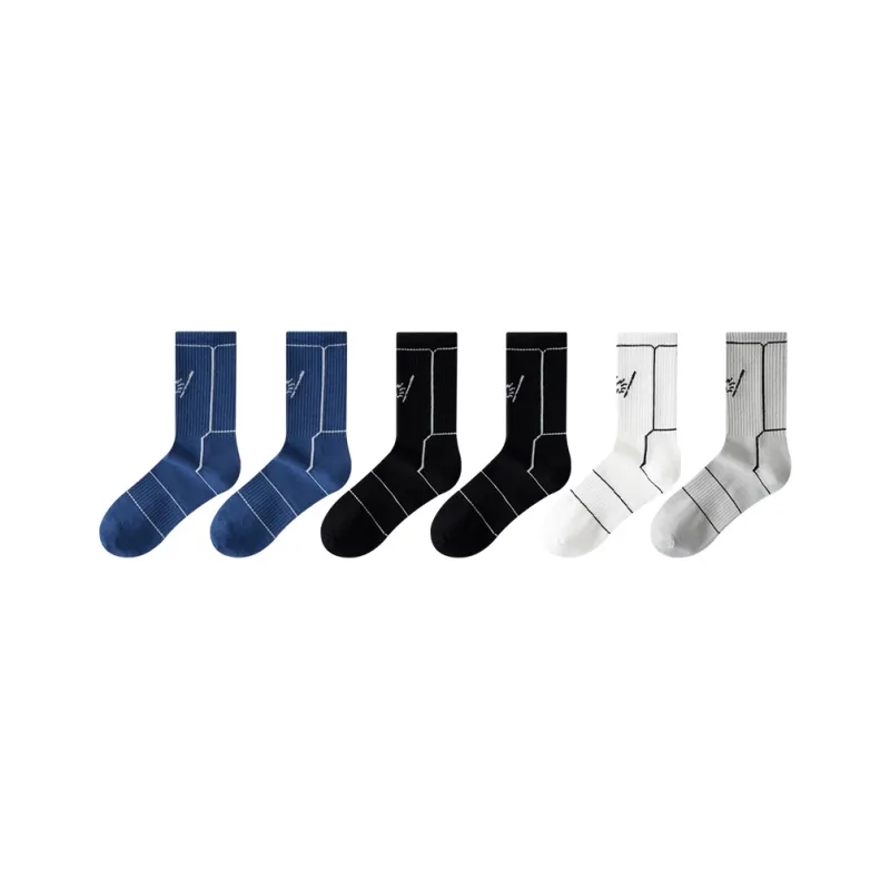 Cotton Gene Mid Calf Socks Men's Combo Set-39