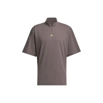 Adidas Ultimate365 Twistknit Piqué Mock Polo Shirt Men's Charcoal Gray