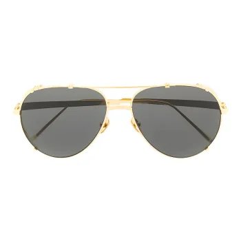 Linda Farrow Newman Aviator Frame Sunglasses