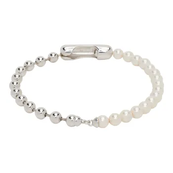 AMBUSH Pearl embellished Choker Necklace