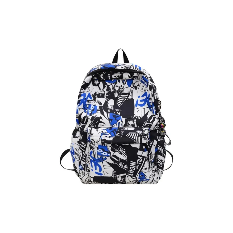 Yalu Nylon Backpack Unisex Pink/Gray/Green/Blue/Navy Blue-17