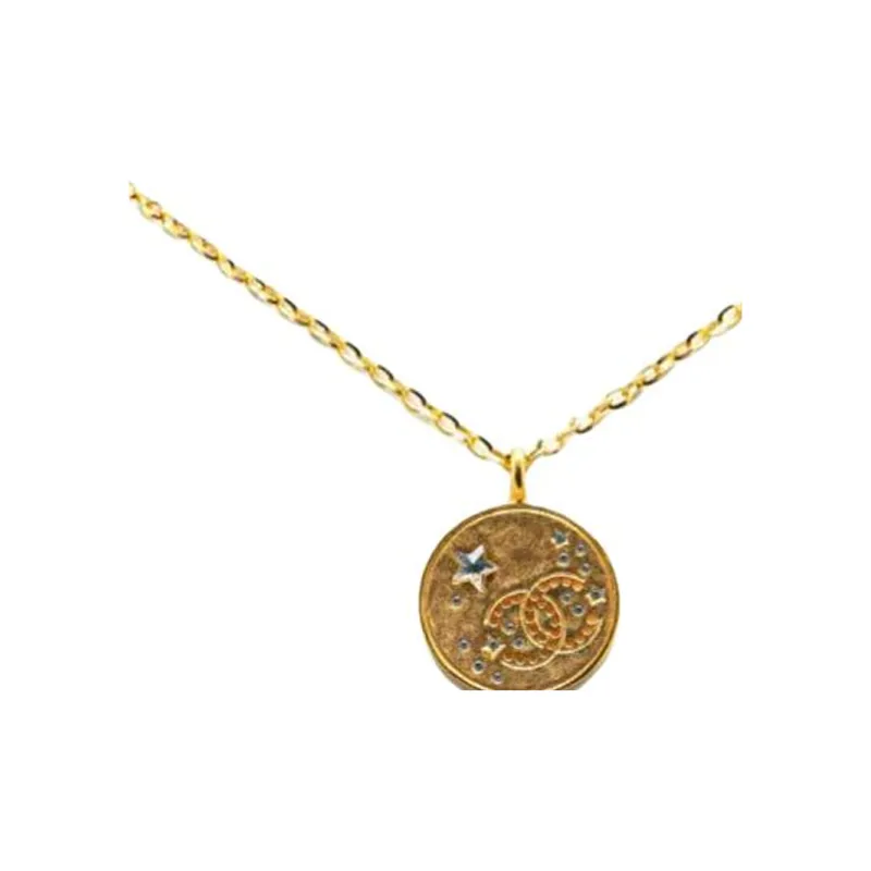 CHANEL 2024 Plated Cc Star Rhinestone Pendant Necklace Costume Necklace-2