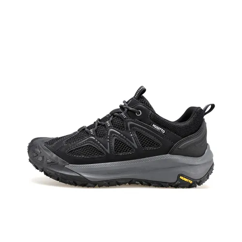 HUMTTO Cushioning, Slip Resistant, And Abrasion Resistant Low Top Hiking Shoes Men's Black