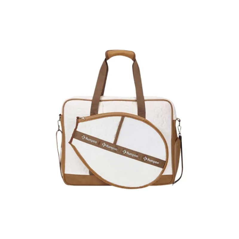 KUMPOO Badminton Racket Bags Shoulder Bag White Brown Unisex-0