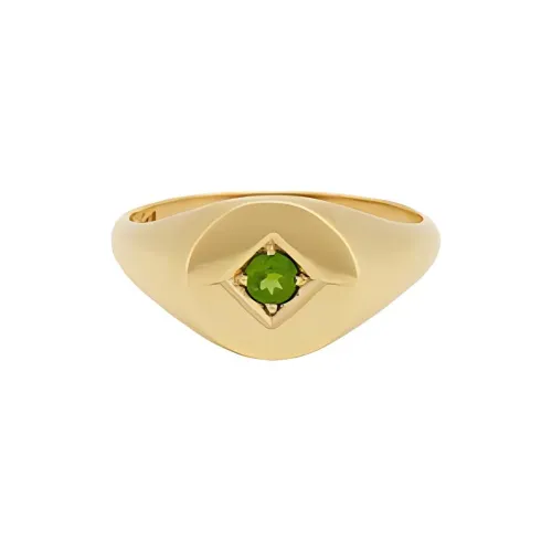 Loren Stewart Gold Plated, Silver Chrome Diopside Rings Women's Gold