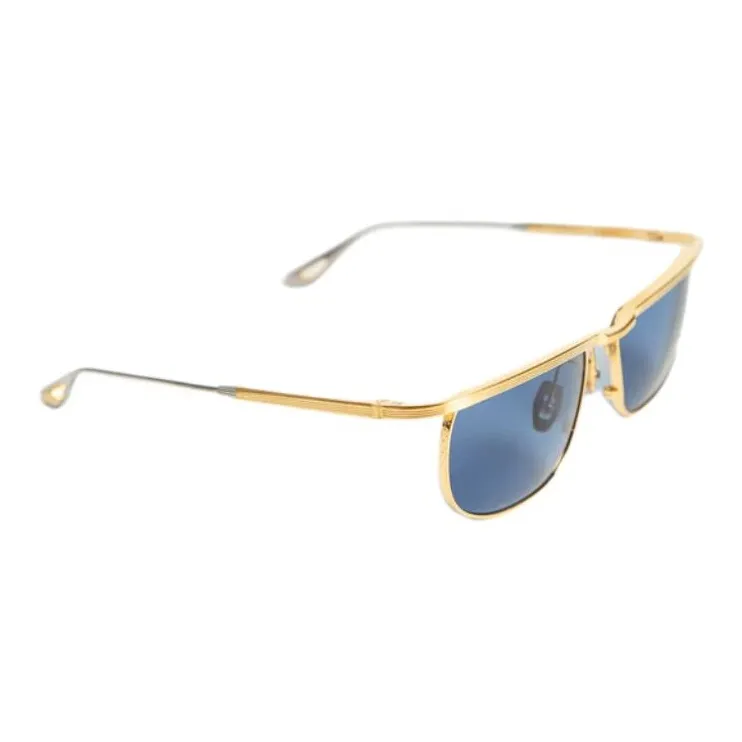 JACQUES MARIE MAGE Irregular Shape Sunglasses Unisex Gold-1